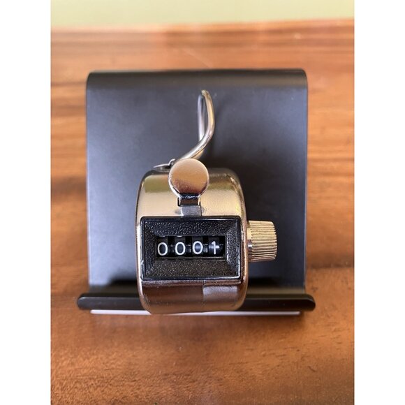 Vintage Chrome Metal Manual Hand Held Counter Made in Taiwan - Picture 1 of 7